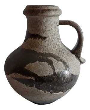 Vintage German Braun-Beige Ceramic Krugvase from Scheurich, 1970s