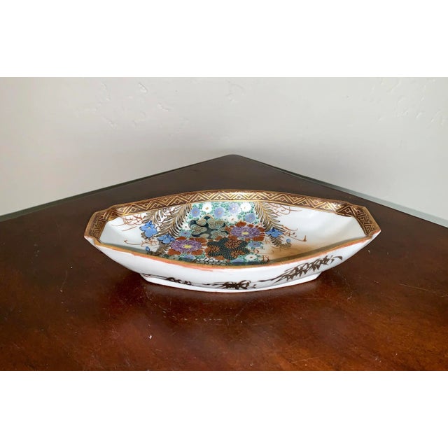 Antique Japanese Gilt Hand Painted Small Bowl For Sale - Image 4 of 6