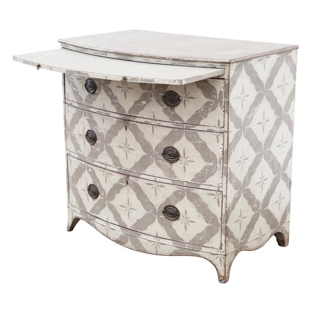 Wood Antique 19th Century Bow Front Chest of Drawers For Sale - Image 7 of 10