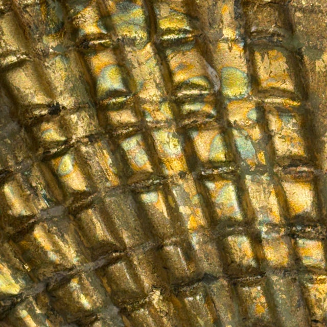 Gold 1980s Palm Beach Regency Bespoke Multilayered Gilt Ceramic Shell Vase For Sale - Image 8 of 12