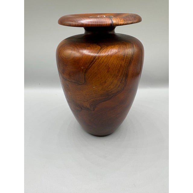 Mid-Century Modern Vintage Redwood Burl Weed Stem Vase by Lr Vansley For Sale - Image 3 of 5