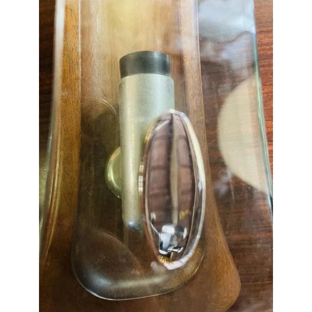 Danish Wall Lights in Rosewood and Crystal, Set of 2 For Sale - Image 3 of 10