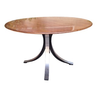 Model T69 Dining Table in Brass-Plated Iron by Eugenio Gerli and Osvaldo Borsani for Tecno, 1970s For Sale