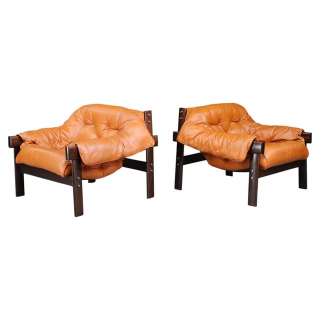 MP-41 Lounge Chairs in Cognac Leather by Percival Lafer, 1970s, Set of 2 For Sale - Image 18 of 18