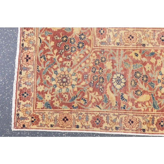 Antique Lavar Kerman Rug 7' x 7'8'' For Sale - Image 9 of 12