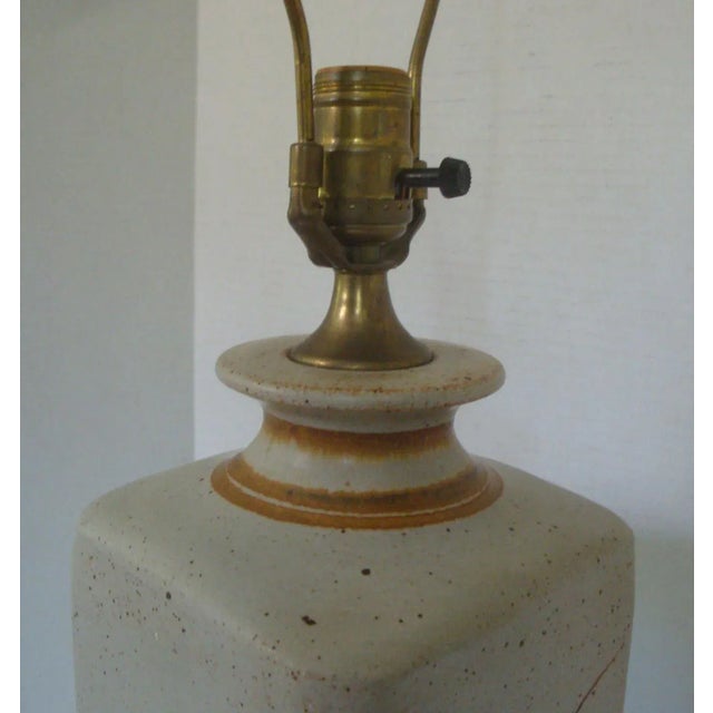 Ceramic Chuck DeWolfe Mid-Century Clay Studio Pottery Lamp For Sale - Image 7 of 9