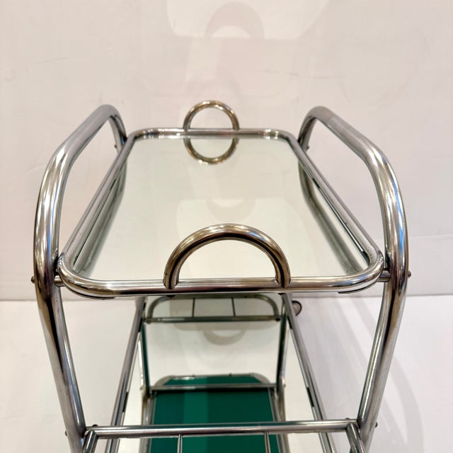Art Deco Bar Cart Designed by Robert Mallet-Stevens, France 1930's For Sale - Image 9 of 11
