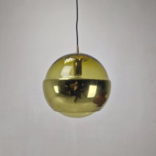 Metal Mid-Century Modern Pendant attributed to Peill & Putzler, Germany, 1970s For Sale - Image 7 of 12