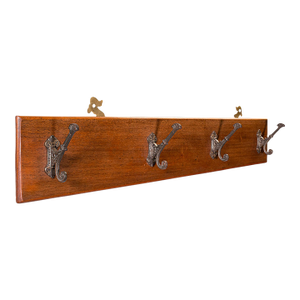 Antique Coat Rack, English, Cloakroom, Reception Hall, Mounted Hooks, Victorian