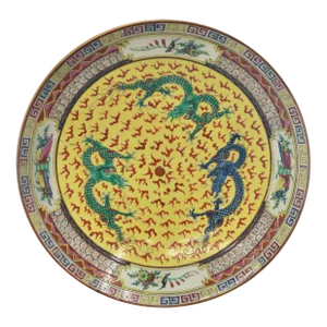 Imperial Dragon 14” Plate With Stand