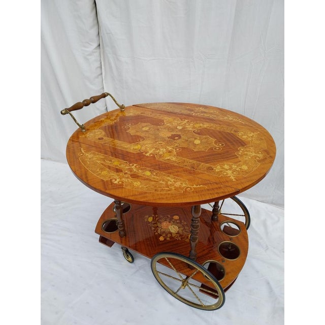 Hollywood Regency Hollywood Regency Foldable Trolley, 1960s For Sale - Image 3 of 13