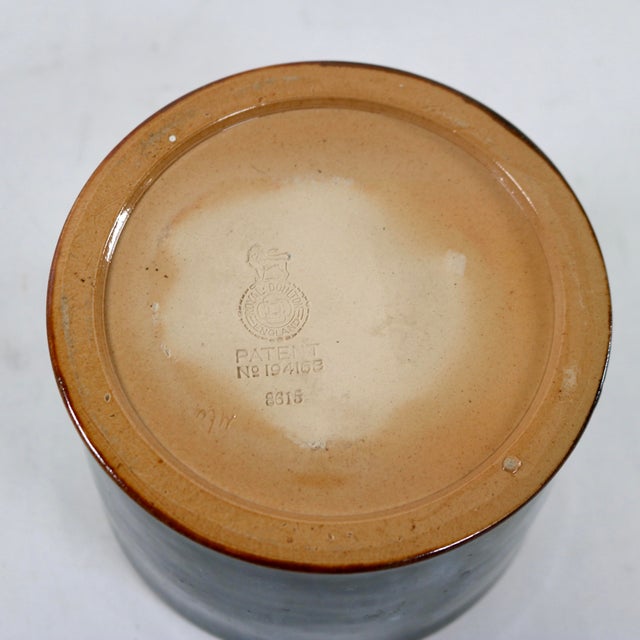 1920s Royal Doulton Lambeth Crystalline Glaze Stoneware Tobacco Jar Humidor by Minnie Webb For Sale In Cincinnati - Image 6 of 12