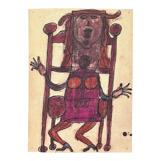 Jean Dubuffet 23 – Lithograph a Meme La Pierre 1982 For Sale