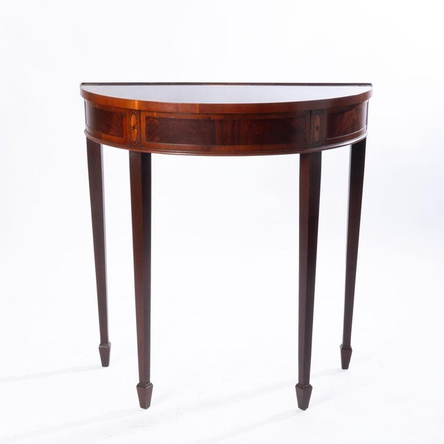 Mid 20th Century Pair Hekman Demi Lune Tables For Sale - Image 11 of 18
