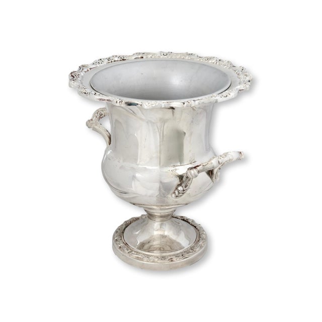 Traditional Early 20th Century Silverplate Champagne/Wine Cooler For Sale - Image 3 of 5