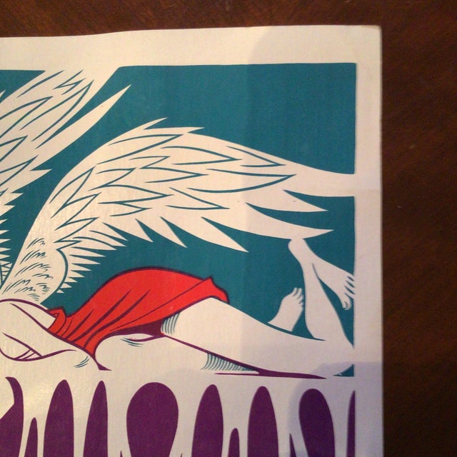 Original Neil Gaiman the Last Angel Silk Screened Tour Poster For Sale - Image 9 of 11