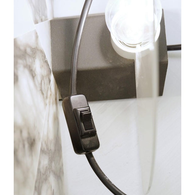 Stone Mid-Century Modern Ventiglio Table Lamps attributed to Angelo Mangiarotti, 1980s, Set of 2 For Sale - Image 7 of 8