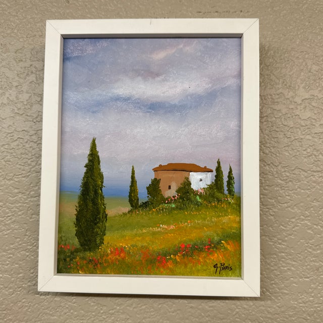 Vintage G. Paris Provence Oil Painting, Signed For Sale - Image 11 of 12