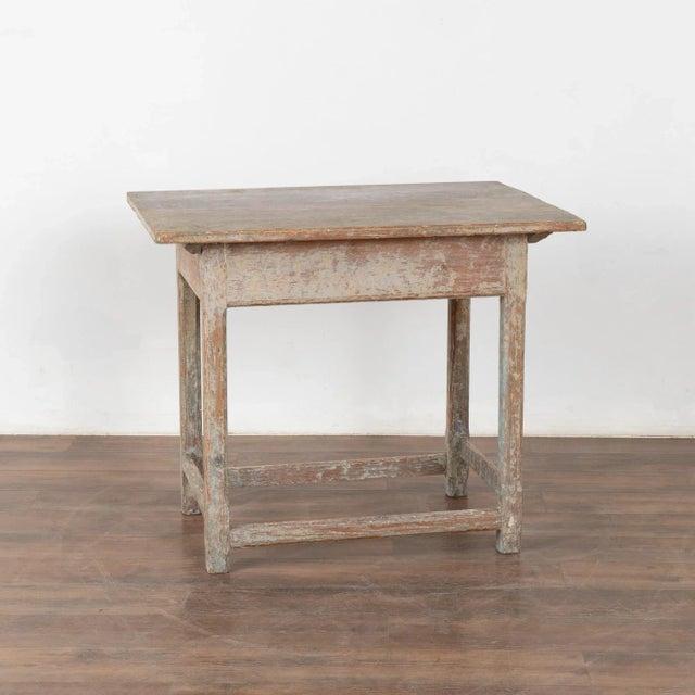 Original Gray Painted Pine Swedish Side Table, Circa 1820-40 For Sale - Image 11 of 11