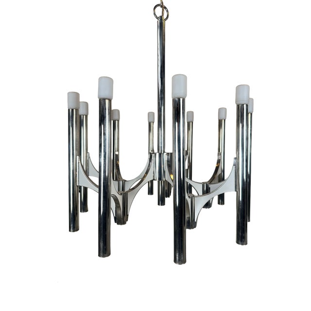 Vintage Orbit Chandelier by Gaetano Sciolari, 1960s For Sale