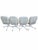 1970s Set of 4 Mid Century Modern Swivel Lounge/Dining Chairs For Sale - Image 4 of 8