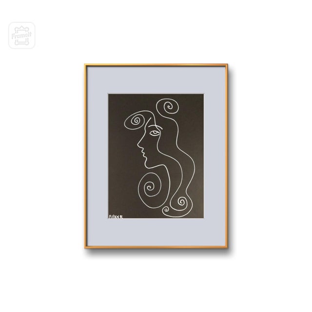 Contemporary One White Line on Black Paper 3, by Cassandra Auker For Sale - Image 3 of 5