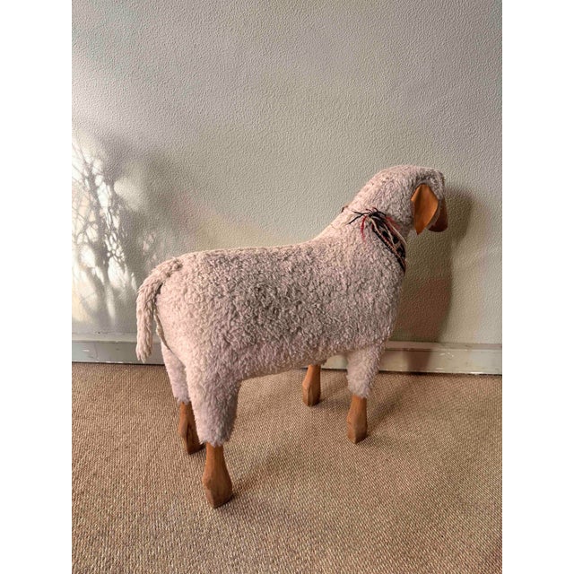 White German Sheep Stool by Hans-Krafft for Meier, 1970s For Sale - Image 8 of 18
