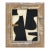 Contemporary Black and White Collage in Vintage Wooden Frame For Sale