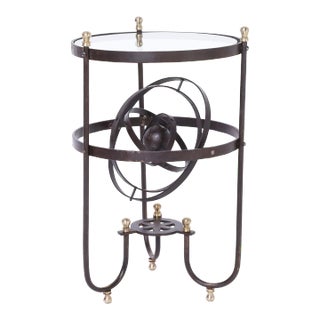 Vintage Iron Stand With Armillary Sphere For Sale