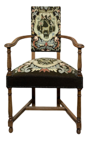 Armchair with Tapestry Upholstery