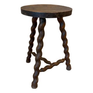 Antique French Bobbin Stool For Sale