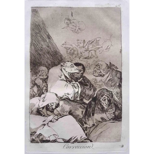 Francisco Goya, Correciòn, Original Etching, 1799 For Sale - Image 3 of 4
