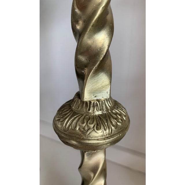 Early 19th Century 19th Century Italian Paschal Candleholder Bronze Venice Torchères Candlesticks For Sale - Image 5 of 11