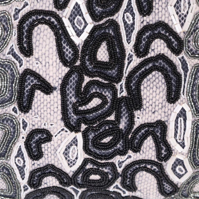 Modern Glass Beaded Pillow by Elizabeth Phillips For Sale - Image 3 of 8