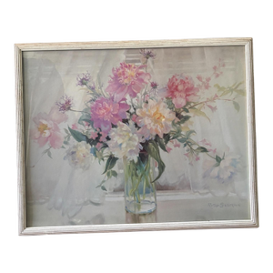 Vintage Ruth Baderian Floral Painting Print