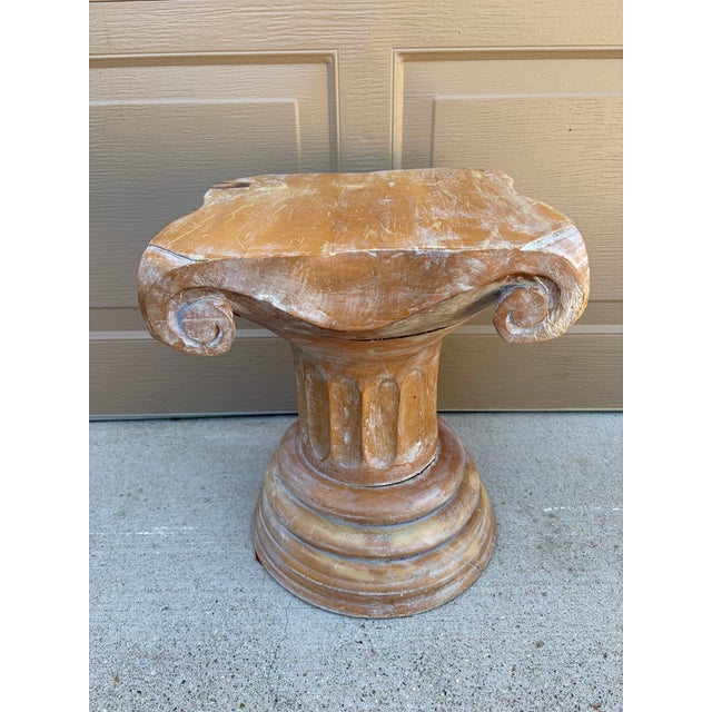 Weathered Classical Column Pedestal in the Grand Tour Taste For Sale - Image 9 of 11