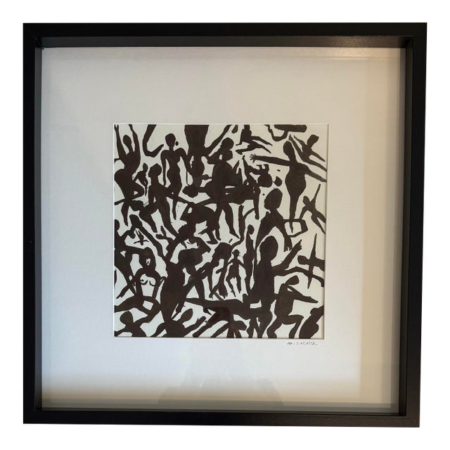 Belonging is a black-and-white figurative drawing that captures the quiet urgency of human connection. The figures, all in...