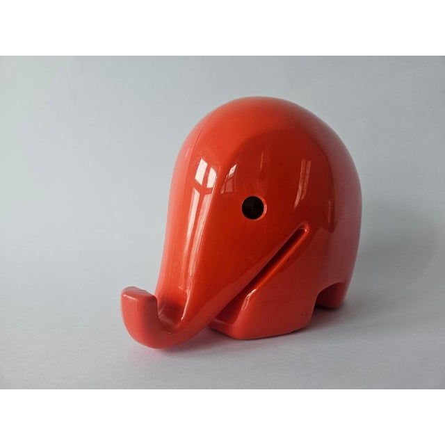 XMidcentury Money Box Elephant, Designed attributed to Luigi Colani, Drumbo, 1970s For Sale - Image 4 of 11