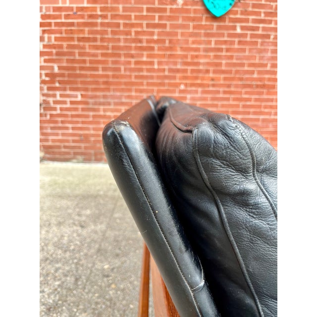 Wood 1960s 3-Seater Leather Sofa, Denmark For Sale - Image 7 of 12