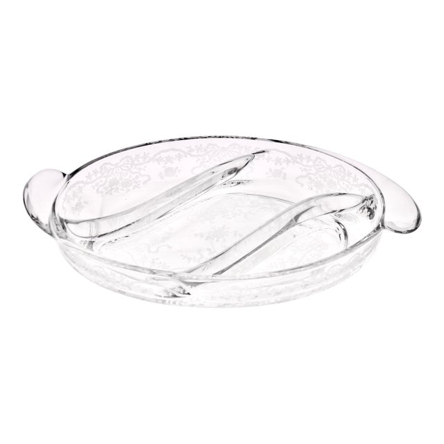 Fostoria Etched Glass Dish For Sale