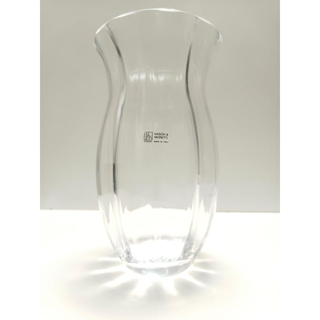 Transparent Murano Glass Vase by Moretti and Nason, Italy, 1990s For Sale - Image 10 of 10