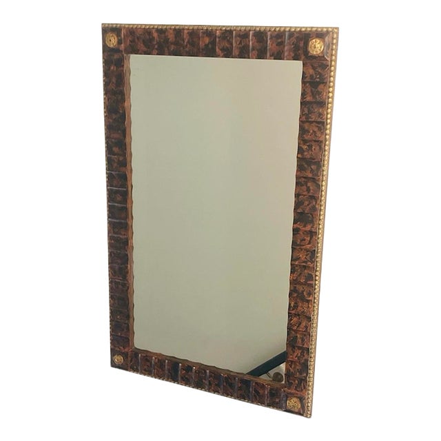 Biedermeier Style Faux Tortoise Shell Mirror For Sale