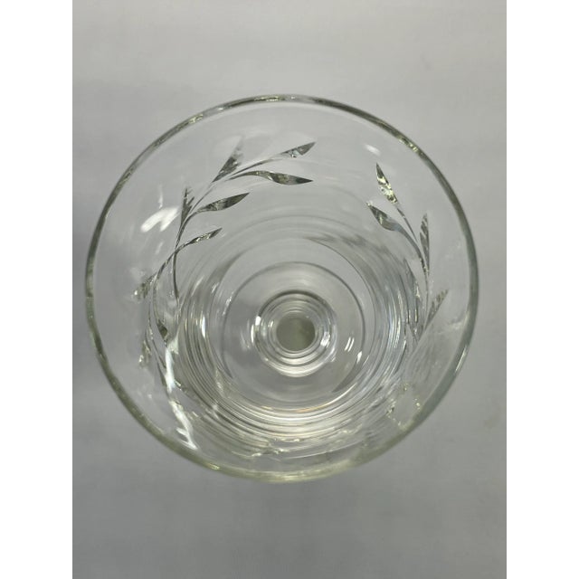 Transparent Vintage 1940’s Rock Sharpe Victoria Small Wine or Cordial Stemware- Set of 6 For Sale - Image 8 of 11