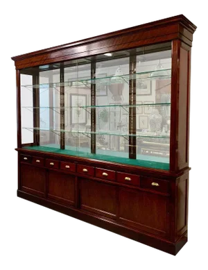 Large Mahogany Collector’s Display Cabinet by the Joslin Showcase Company of Boston
