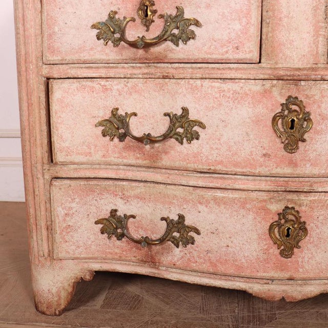 French Painted Commode in Marble and Pine For Sale - Image 3 of 9