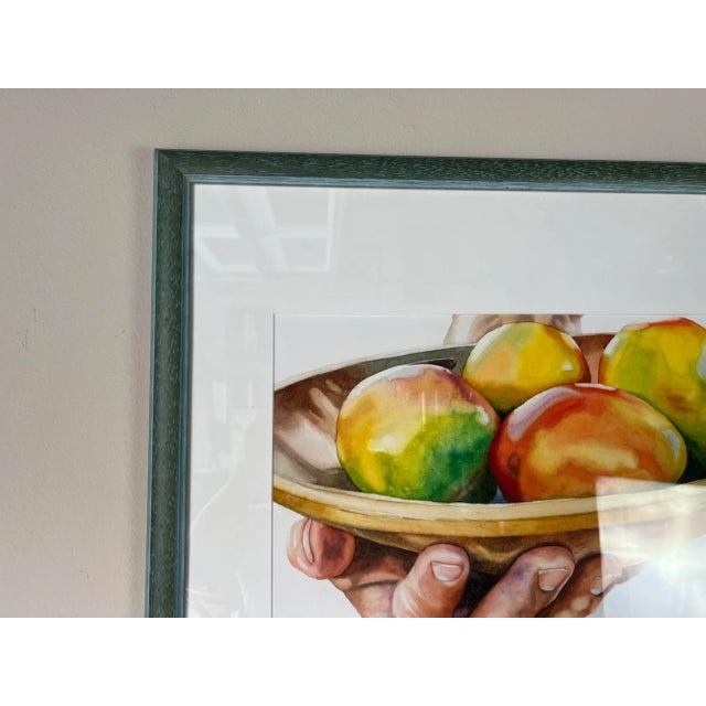 Brown Sean Callahan " Mango Man " Watercolor Painting, Framed For Sale - Image 8 of 12