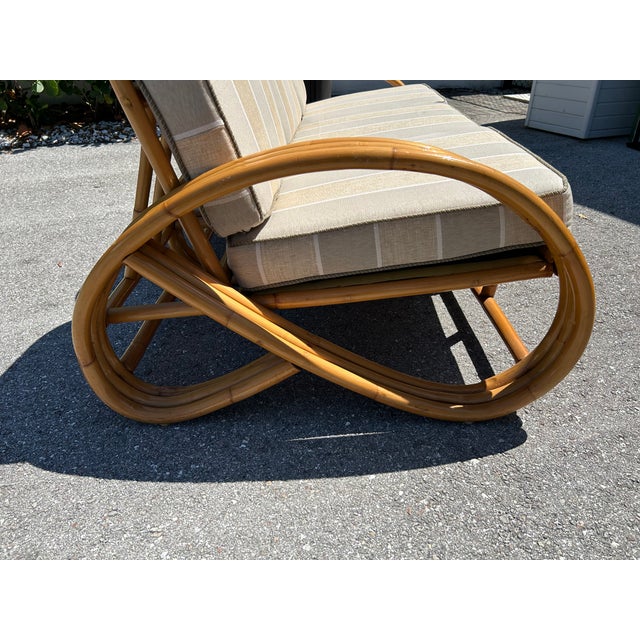 Restored 3-Seater Vintage Rattan Sofa For Sale In West Palm - Image 6 of 16