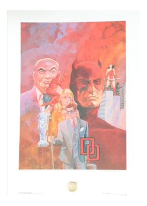 "Daredevil", 1987, Lithograph by Gray Morrow