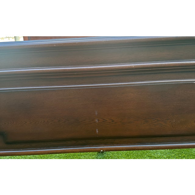 1990s Ralph Lauren French Empire Carved Mahogany King Size Bed Frame For Sale - Image 9 of 9