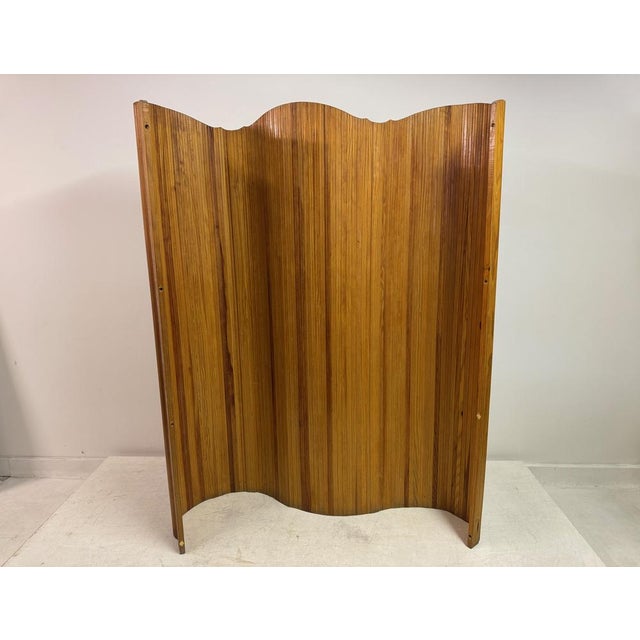 French Art Deco Pine Screen attributed to Baumann Fils et Cie, Melun-Paris, 1940s For Sale - Image 9 of 12